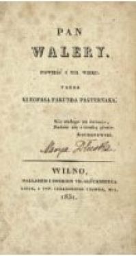 Okadka ksiki - Pan Walery