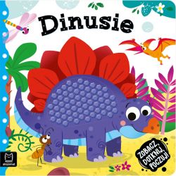 Okadka ksiki - Zobacz, dotknij, poczuj! Dinusie. Ksieczka sensoryczna