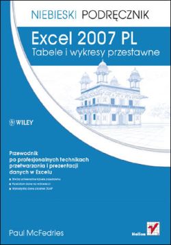 Okadka ksiki - Excel 2007 PL. Tabele i wykresy przestawne. Niebieski podrcznik