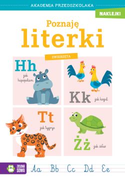 Okadka ksiki - Akademia przedszkolaka. Poznaj literki. Zwierzta