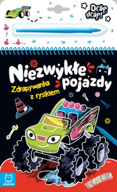 Okadka ksiki - Niezwyke pojazdy. Zdrapywanka z rysikiem