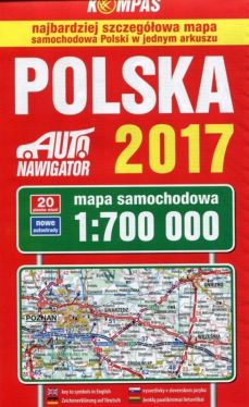 Okadka ksiki - Mapa samochodowa Polski 2017 1:700 000 