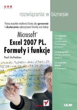 Okadka ksiki - Microsoft Excel 2007 PL. Formuy i funkcje. Rozwizania w biznesie