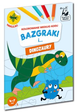 Okadka ksiki - Kolorowanie wedug kodu. Bazgraki i dinozaury. Kapitan Nauka