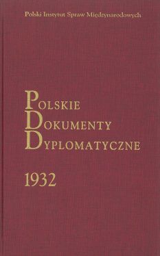 Okadka ksiki - Polskie Dokumenty Dyplomatyczne 1932