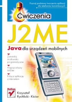 Okadka ksiki - J2ME. Java dla urzdze mobilnych. wiczenia