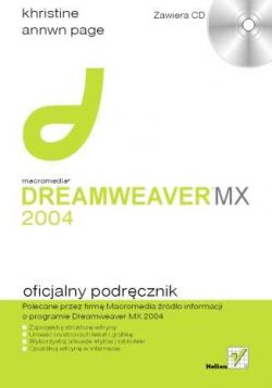 Okadka ksiki - Macromedia Dreamweaver MX 2004. Oficjalny podrcznik