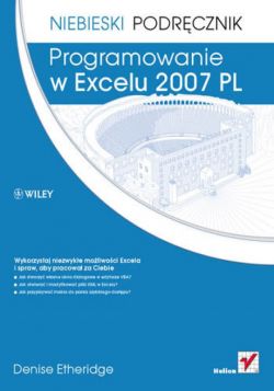 Okadka ksiki - Programowanie w Excelu 2007 PL Niebieski podrcznik
