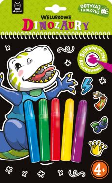 Okadka ksiki - Welurkowe dinozaury. Dotykaj i koloruj