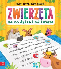 Okadka ksiki - Duy czyta, may nakleja. Zwierzta na co dzie i od wita