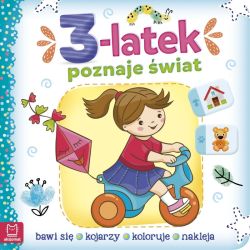 Okadka ksiki - 3-latek poznaje wiat. Bawi si, nakleja, rozwizuje quiz