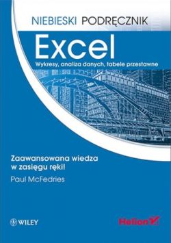 Okładka książki - Excel. Wykresy, analiza danych, tabele przestawne. Niebieski podręcznik