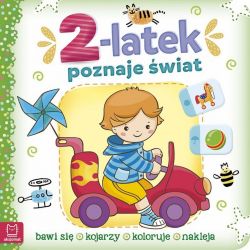 Okadka ksiki - 2-latek poznaje wiat. Bawi si, nakleja, rozwizuje quiz