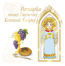 Okadka ksiki - Pamitka mojej Pierwszej Komunii witej z aniokiem 