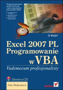 Okadka ksiki - Excel 2007 PL. Programowanie w VBA. Vademecum profesjonalisty