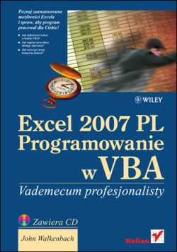 Okładka książki - Excel 2007 PL. Programowanie w VBA. Vademecum profesjonalisty