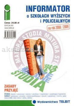 Okadka ksiki - Informator o szkoach wyszych i policealnych 2008/2009