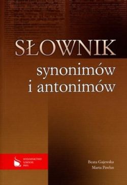 Okadka ksiki - Sownik synonimw i antonimw