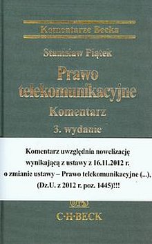 Okadka ksiki - Prawo telekomunikacyjne. Komentarz