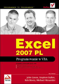Okadka ksiki - Excel 2007 PL. Programowanie w VBA