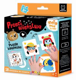 Okadka ksiki - May mi to lubi! Przeciwiestwa. Puzzle + ksieczka 3+