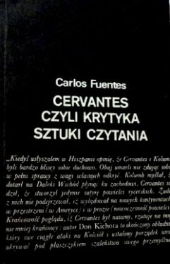 Okadka ksiki - Cervantes czyli krytyka sztuki czytania