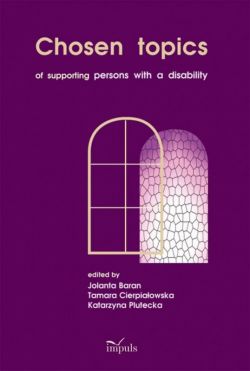 Okadka ksiki - Chosen topics. of supporting persons with a disability