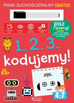 Okadka ksiki - 1...2...3... kodujemy!. Ksika z pisakiem suchocieralnym