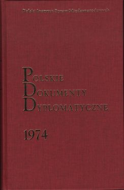 Okadka ksiki - Polskie Dokumenty Dyplomatyczne 1974