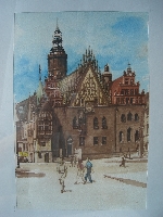 Ratusz we Wroc�awiu. Akwarela. 2005. Henryk O.