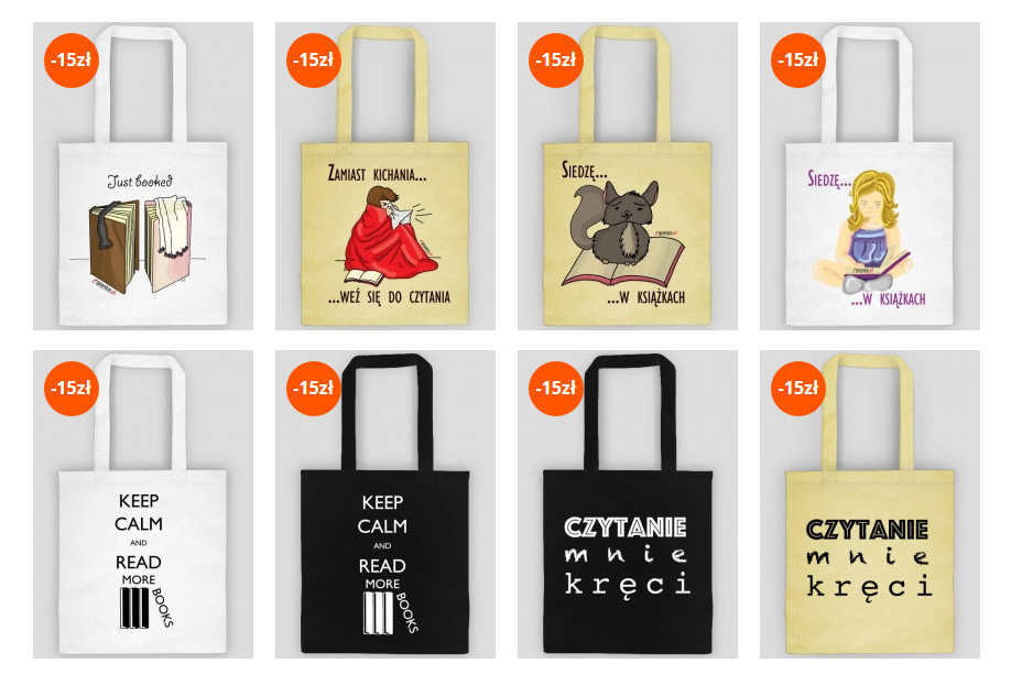 Torby z motywami książkowymi