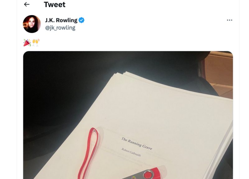 News J.K. Rowling z now� ksi��k�. Znamy motto nowej cz�ci serii o Cormoranie Strike’u! 