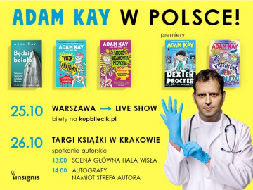 News Adam Kay w Polsce! Spotkaj si� z autorem bestsellera „B�dzie bola�o” w Warszawie i w Krakowie!