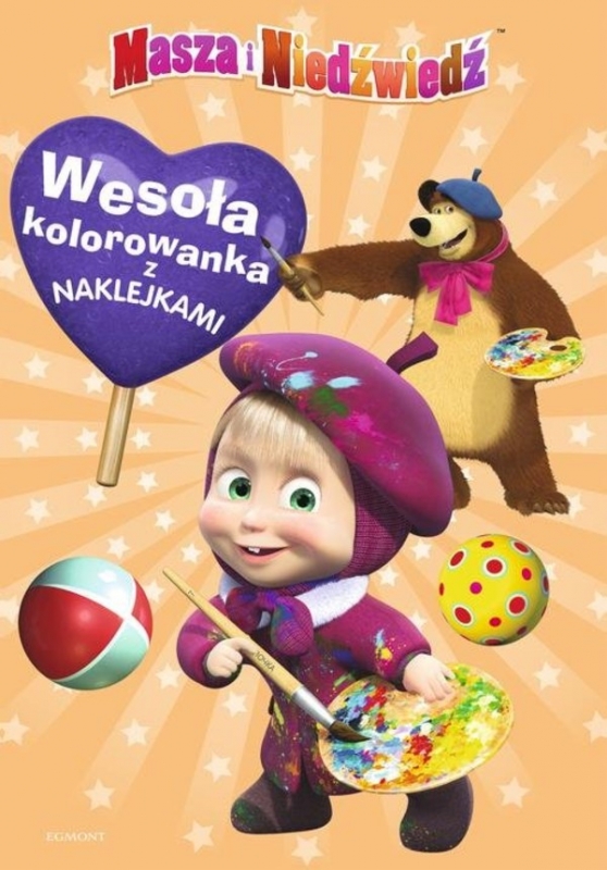 Masza i Niedźwiedź. Wesoła kolorowanka z naklejkami ...