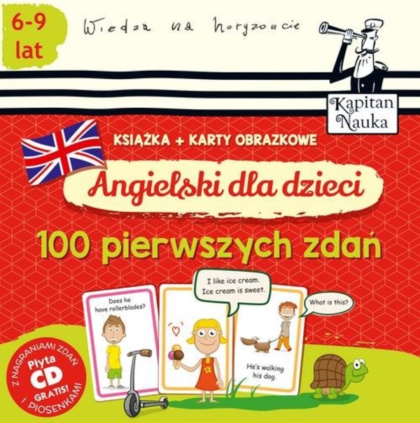 Książki Do Angielskiego Dla Dzieci Angielski dla dzieci. 100 pierwszych zdań (książka + karty obrazkowe