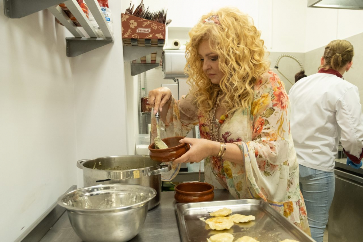 Magda Gessler na planie Kuchennych rewolucji