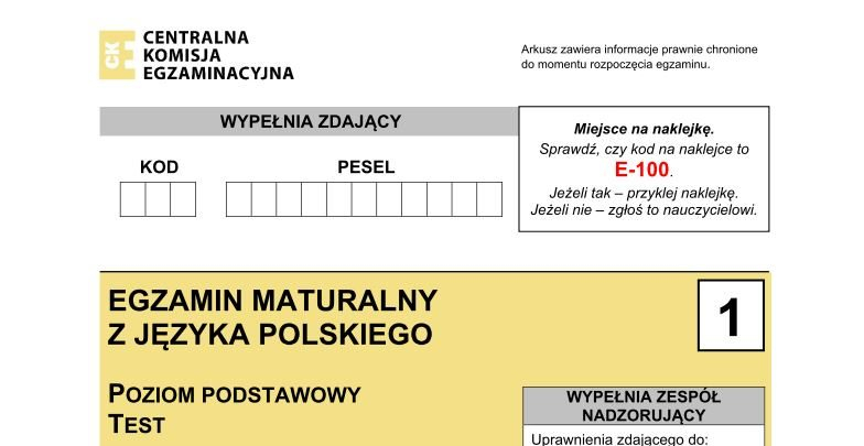 Obrazek w treści Matura 2022: język polski – odpowiedzi i zadania, arkusz zadań 2022 matura z polskiego [jpg]