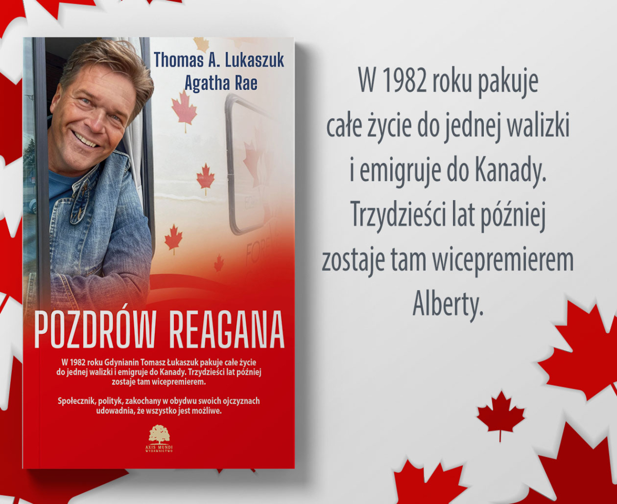 „Pozdr�w Reagana" Thomasa A. Lukaszuka i Agathy Rae grafika promuj�ca ksi�zk�