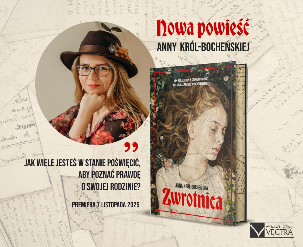 „Zwrotnica" Anny Kr�l-Boche�skiej - grafika promuj�ca ksi��k�