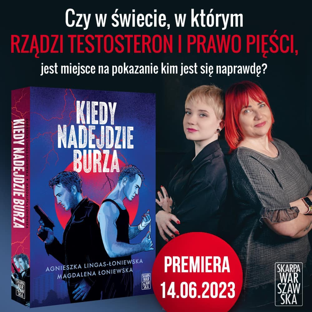 Kiedy nadejdzie burza grafika promująca książkę