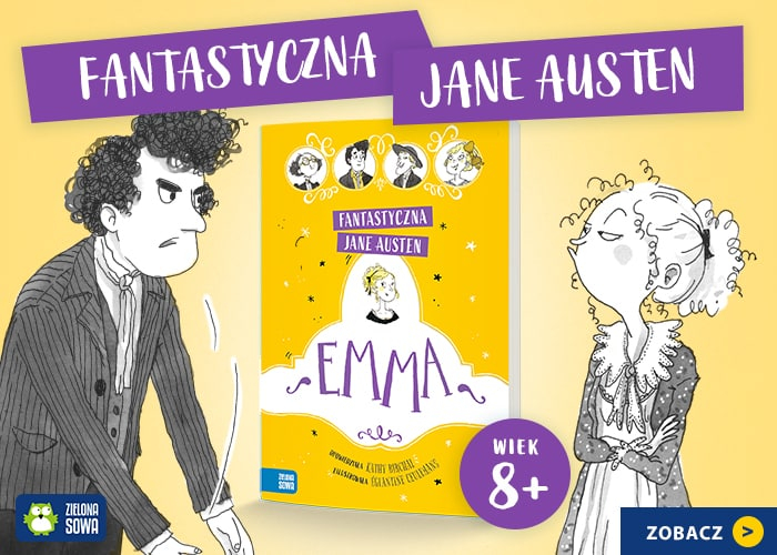 Fantastyczna Jane Austen Emma grafika promująca książkę