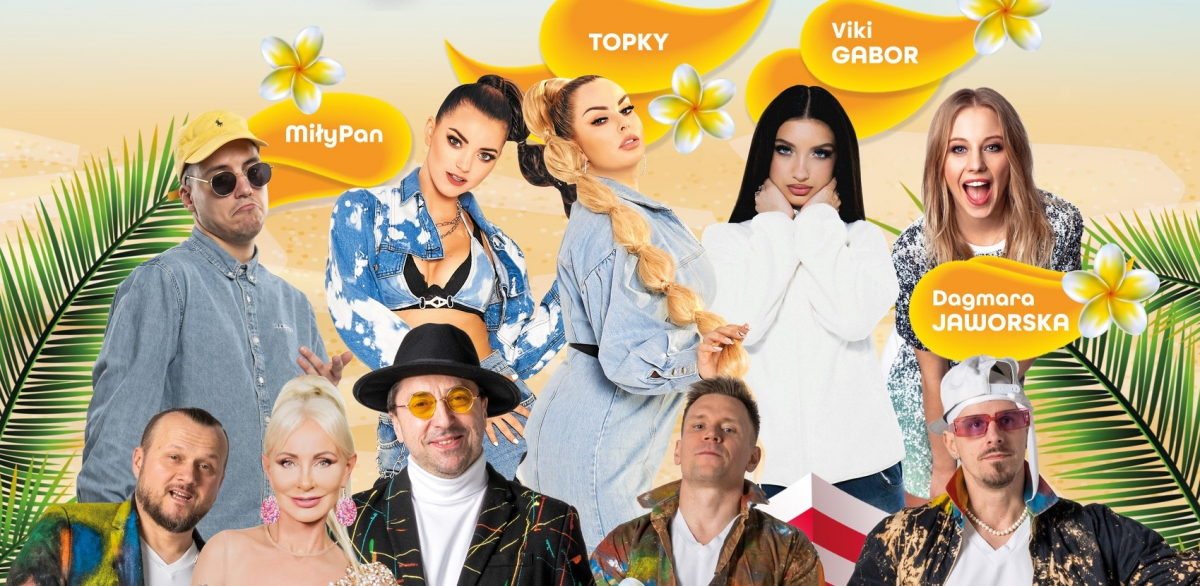 Gwiazdy wakacyjnego cyklu koncertów "Roztańczona Polska", w tym Viki Gabor i zespół Boys.