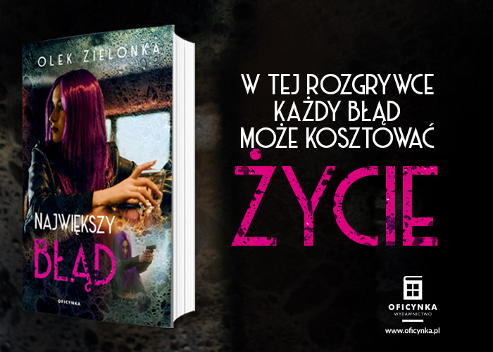 Największy błąd grafika promująca książkę