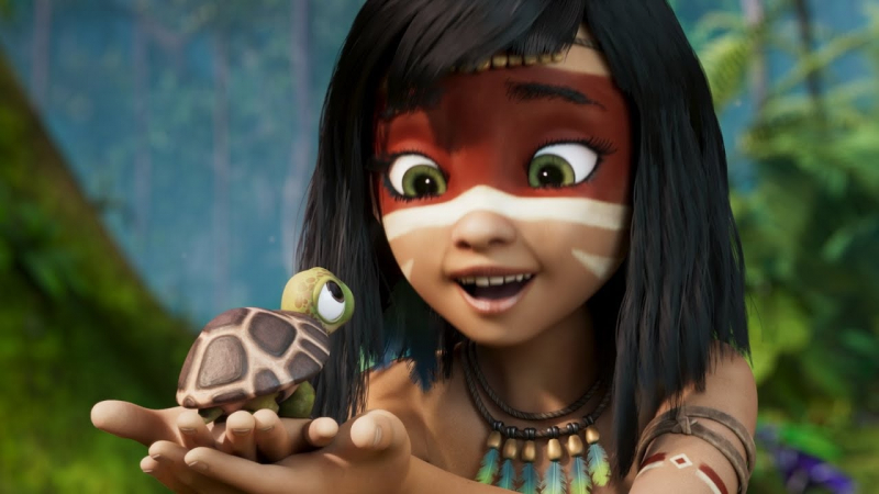Obrazek w treści Ainbo – strażniczka Amazonii – przygodowa animacja z elementami ekologii, na zwiastunie filmowym [jpg]