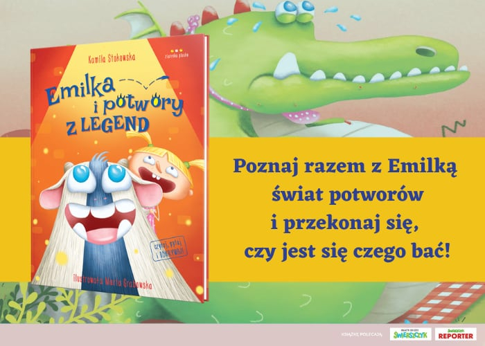 Emilka i potwory z legend - grafika z okadk ksiki