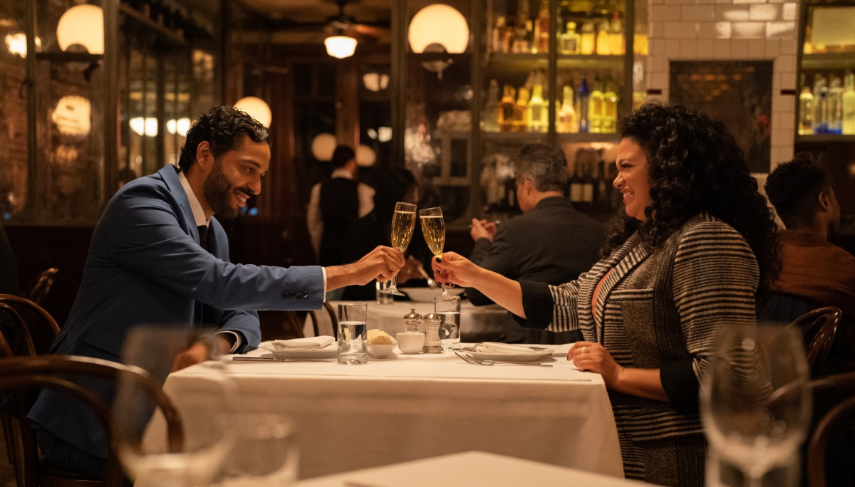 Marouane Zotti jako Luca i Michelle Buteau jako Mavis w serialu "Przetrwają puszyści".