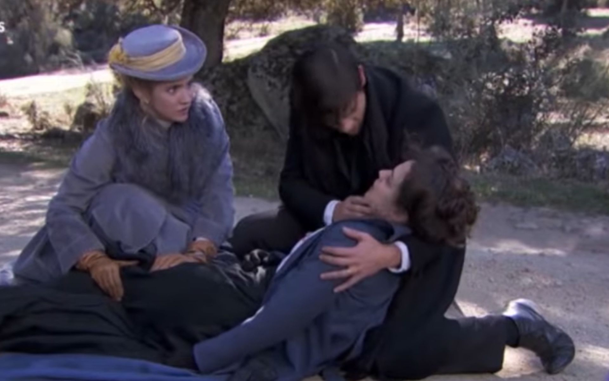 Kadr z serialu "Akacjowa 38", emitowanego na antenie TVP 2. 