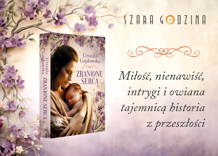 Zranione serca Urszula Gajdowska grafika promujca ksizk