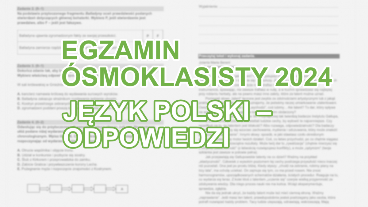 Egzamin ósmoklasisty 2024