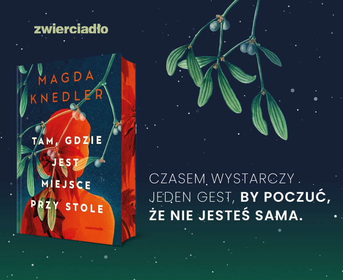 „Tam, gdzie jest miejsce przy stole" Magdy Knedler grafika promujca ksik